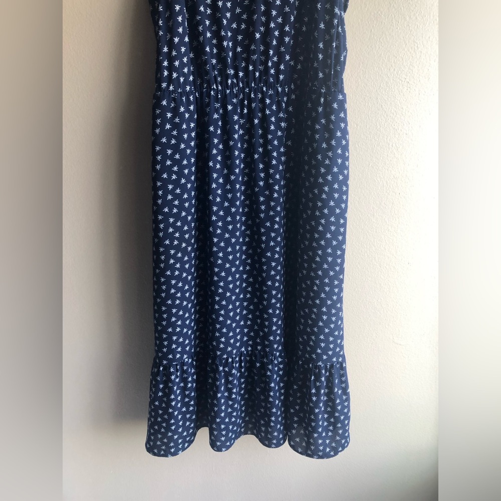 J.Crew Women Maxi Blue Blouse Dress Size Medium - Picture 3 of 13